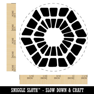 Scandinavian Geometric Hexagon Pattern Rubber Stamp for Stamping Crafting Planners