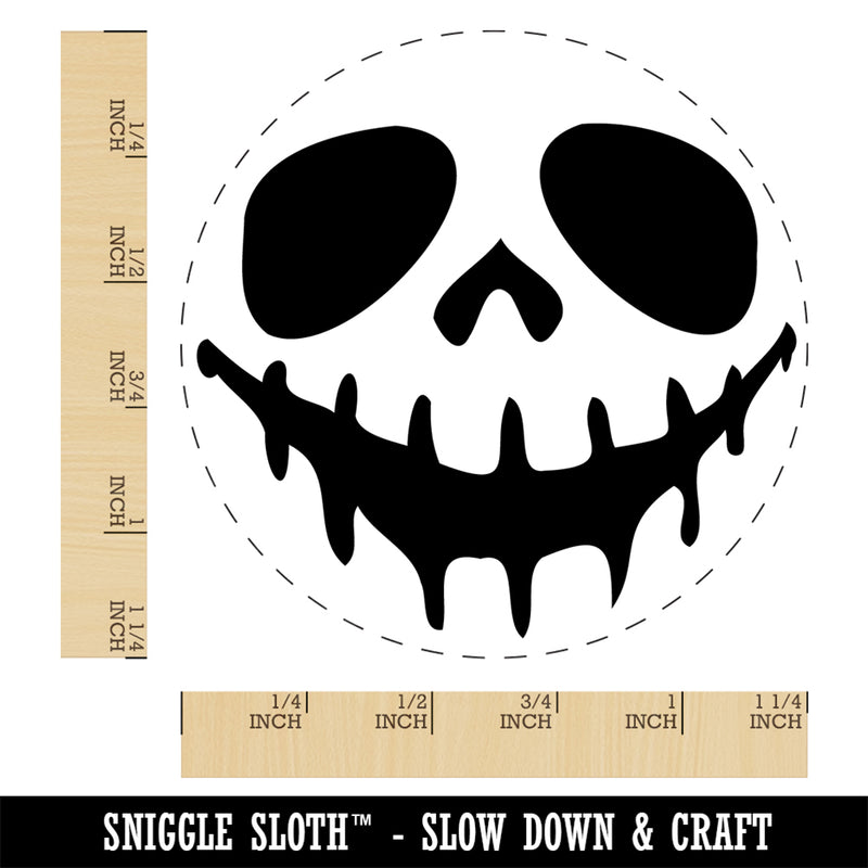 Spooky Skeleton Smile Face Halloween Rubber Stamp for Stamping Crafting Planners