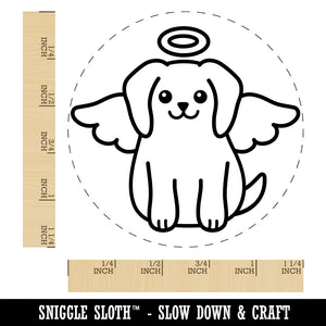 Dog Angel Rubber Stamp for Stamping Crafting Planners
