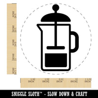 French Press Coffee Rubber Stamp for Stamping Crafting Planners