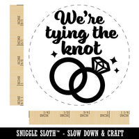 We're Tying the Knot Wedding Rings Rubber Stamp for Stamping Crafting Planners