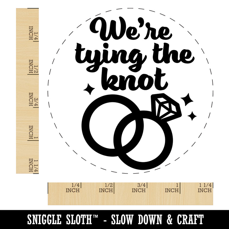 We're Tying the Knot Wedding Rings Rubber Stamp for Stamping Crafting Planners