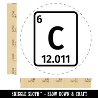 Carbon Periodic Table of Elements Science Chemistry Rubber Stamp for Stamping Crafting Planners