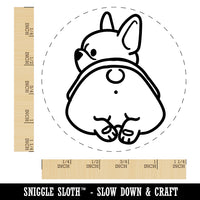 Frenchie from Behind Butt French Bulldog Dog Rubber Stamp for Stamping Crafting Planners