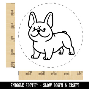 Frenchie Standing French Bulldog Dog Rubber Stamp for Stamping Crafting Planners