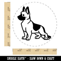 German Shepherd Standing Dog Rubber Stamp for Stamping Crafting Planners