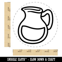 Glass Pitcher with Water Lemonade Rubber Stamp for Stamping Crafting Planners