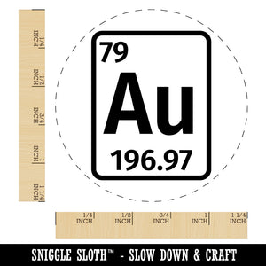 Gold Periodic Table of Elements Science Chemistry Rubber Stamp for Stamping Crafting Planners