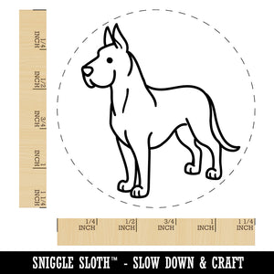 Great Dane Standing Dog Rubber Stamp for Stamping Crafting Planners