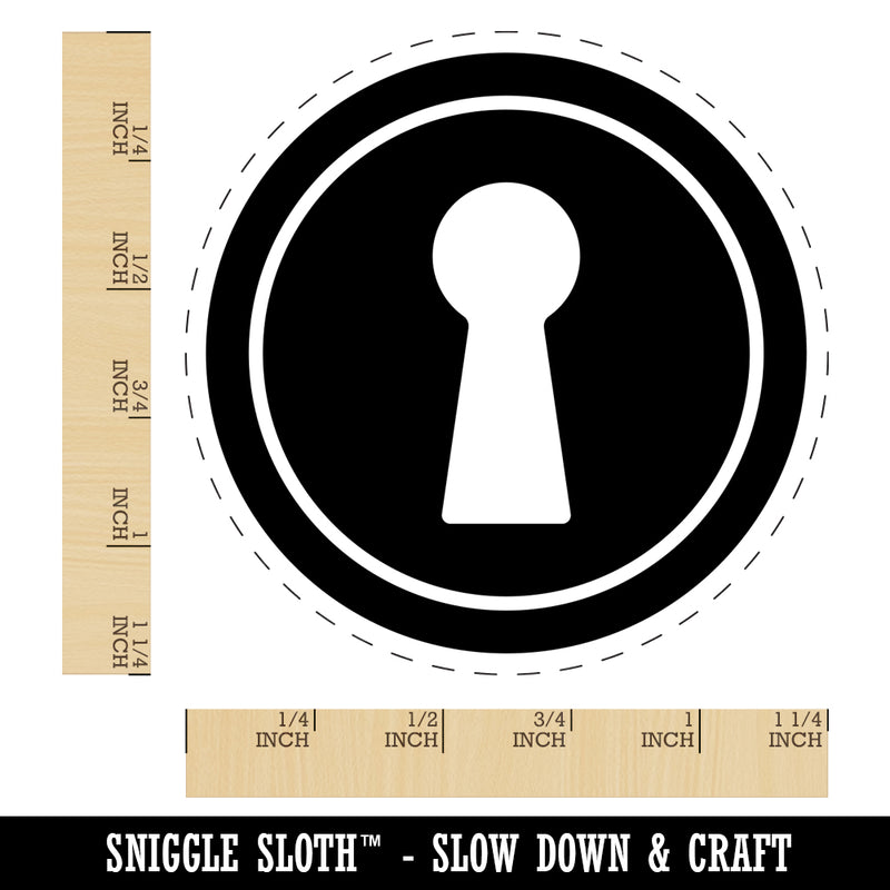 Keyhole Door Lock Rubber Stamp for Stamping Crafting Planners