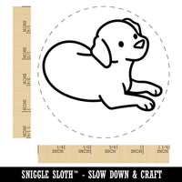 Labrador Retriever Laying Down Dog Rubber Stamp for Stamping Crafting Planners