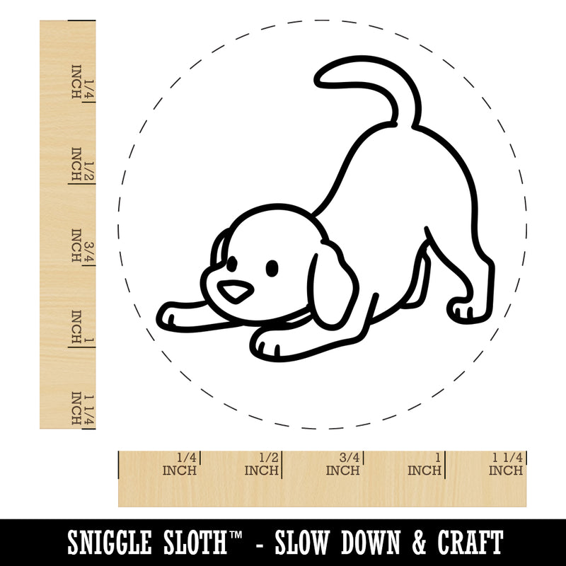 Labrador Retriever Play Bow Dog Rubber Stamp for Stamping Crafting Planners