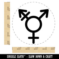 Male with Stroke and Female Sign Transgender Gender Symbol Rubber Stamp for Stamping Crafting Planners