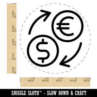 Money Exchange Euro to USD Dollar Rubber Stamp for Stamping Crafting Planners