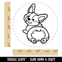 Pembroke Welsh Corgi from Behind Butt Dog Rubber Stamp for Stamping Crafting Planners