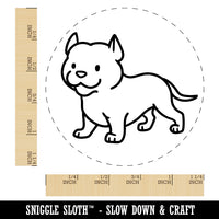 Pit Bull Standing Dog Rubber Stamp for Stamping Crafting Planners
