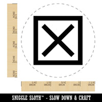 X in Box Cancel Error Checkbox Rubber Stamp for Stamping Crafting Planners