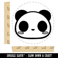 Charming Kawaii Chibi Panda Bear Face Blushing Cheeks Rubber Stamp for Stamping Crafting Planners