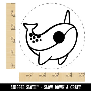 Sweet Kawaii Chibi Narwhal Rubber Stamp for Stamping Crafting Planners