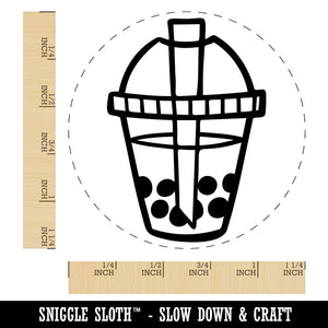 Yummy Bubble Tea Boba Milk Dessert Drink Rubber Stamp for Stamping Crafting Planners