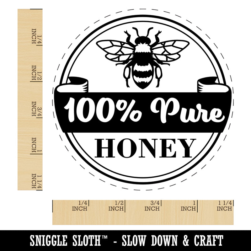 100% Pure Honey Bee for Apiarist Beekeeper Rubber Stamp for Stamping Crafting Planners