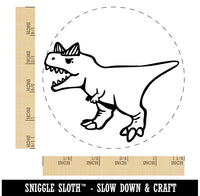 Aggressive Carnotaurus Horned Cretaceous Dinosaur Rubber Stamp for Stamping Crafting Planners