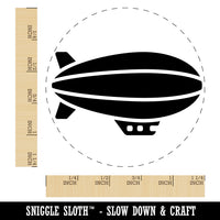 Blimp Dirigible Zeppelin Airship Silhouette Rubber Stamp for Stamping Crafting Planners