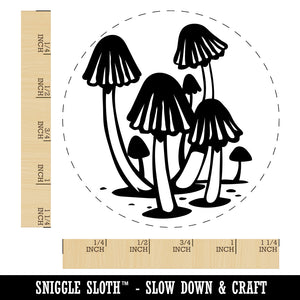 Cluster of Magical Whimsical Little Mushrooms Rubber Stamp for Stamping Crafting Planners
