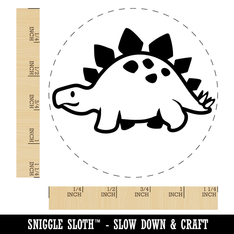 Cute Dinosaur Spiked Stegosaurus Rubber Stamp for Stamping Crafting Planners