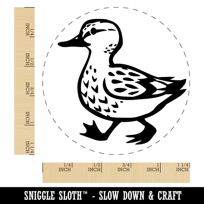 Cute Duck Walking Rubber Stamp for Stamping Crafting Planners