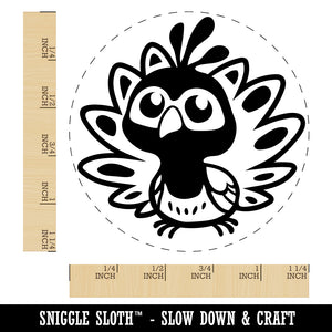 Cute Kawaii Peacock Bird Rubber Stamp for Stamping Crafting Planners