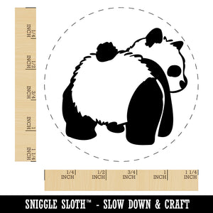 Cute Panda Bear Butt Behind Rubber Stamp for Stamping Crafting Planners