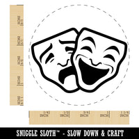 Drama Tragedy Comedy Masks Theater Rubber Stamp for Stamping Crafting Planners