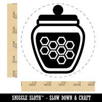 Honey Jar with Honeycomb Rubber Stamp for Stamping Crafting Planners