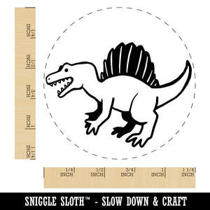 Hungry Spinosaurus Dinosaur with Sail Spines Rubber Stamp for Stamping Crafting Planners