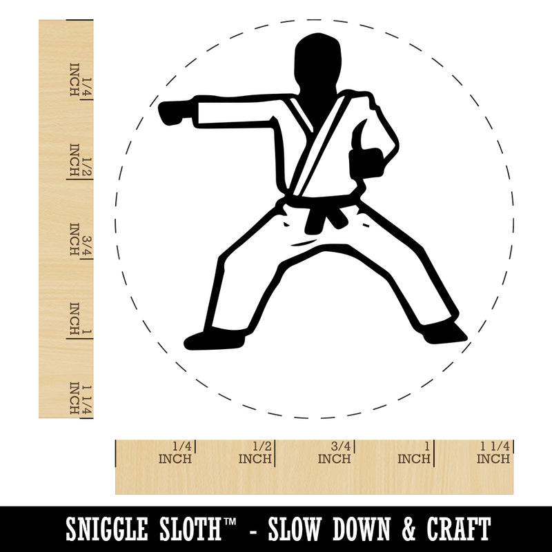 Kung Fu Martial Arts Rider Stance Karate Gi Rubber Stamp for Stamping Crafting Planners