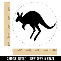 Leaping Red Kangaroo Silhouette Australian Marsupial Rubber Stamp for Stamping Crafting Planners