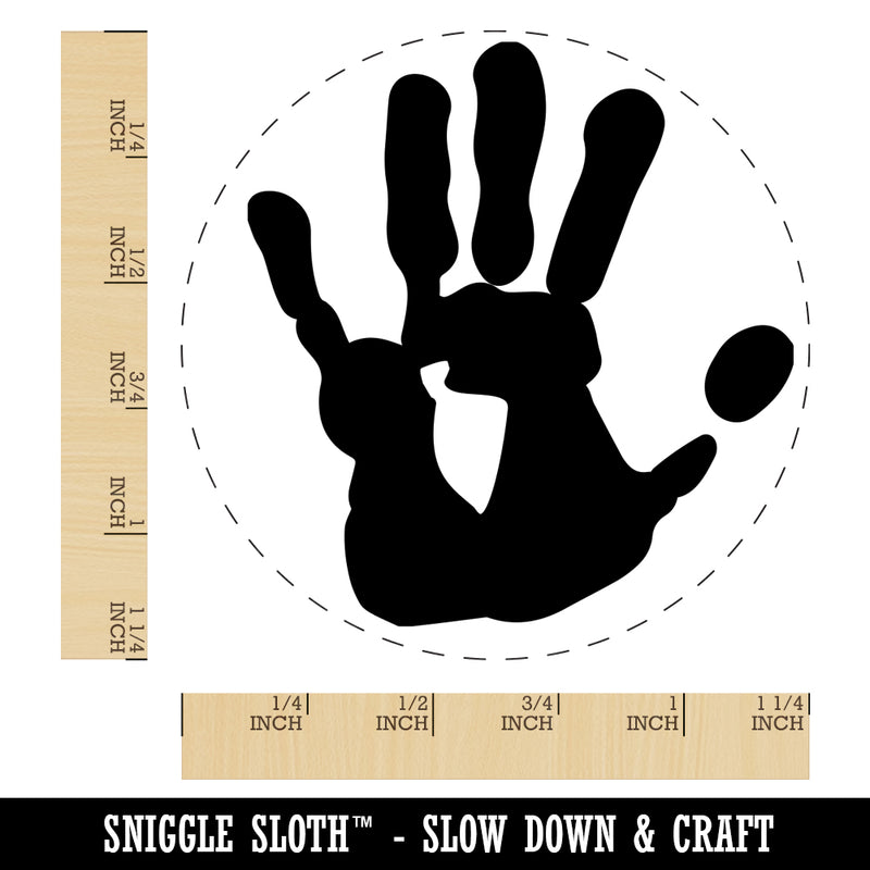 Left Hand Print Rubber Stamp for Stamping Crafting Planners