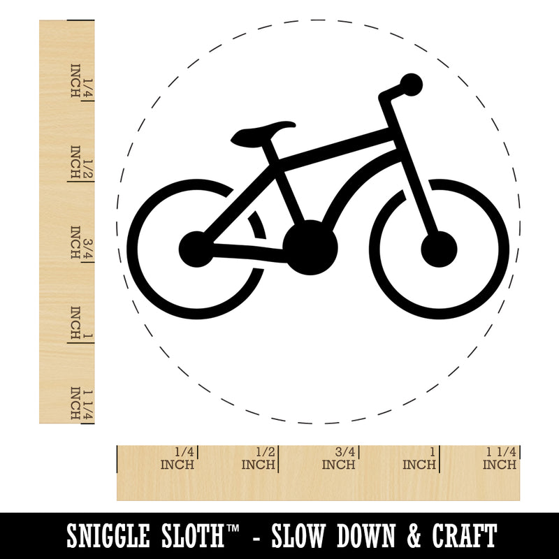 Mountain Bike Bicycle Cyclist Cycling Rubber Stamp for Stamping Crafting Planners