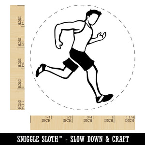 Running Man Fitness Exercise Marathon Workout Jogging Track and Field Rubber Stamp for Stamping Crafting Planners