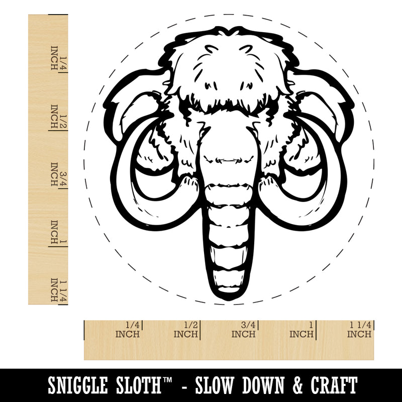 Wooly Mammoth Head Rubber Stamp for Stamping Crafting Planners