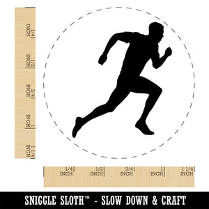 Man Running Marathon Cardio Exercise Rubber Stamp for Stamping Crafting Planners