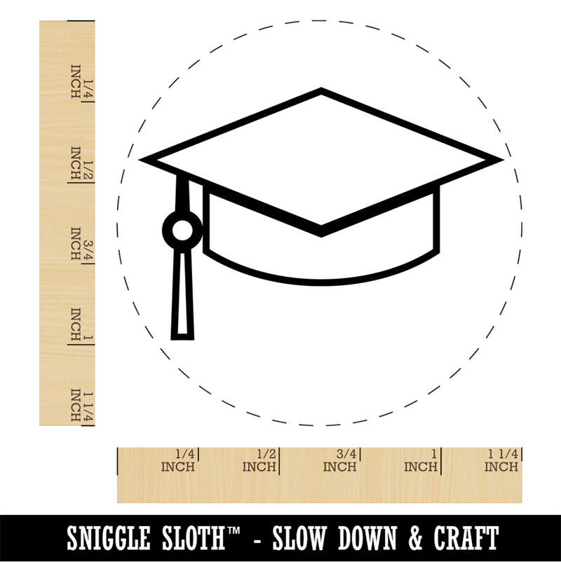 Graduation Cap Hat Rubber Stamp for Stamping Crafting Planners