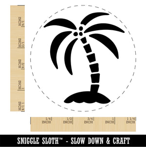 Palm Tree on Island Rubber Stamp for Stamping Crafting Planners