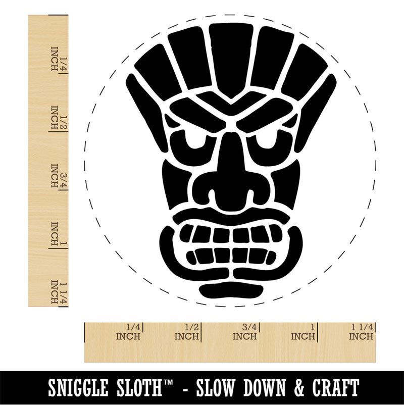 Tiki Mask Rubber Stamp for Stamping Crafting Planners