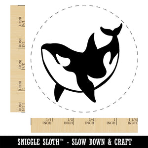 Orca Killer Whale Swimming Rubber Stamp for Stamping Crafting Planners