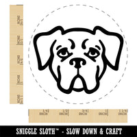 Boxer Dog Head Rubber Stamp for Stamping Crafting Planners