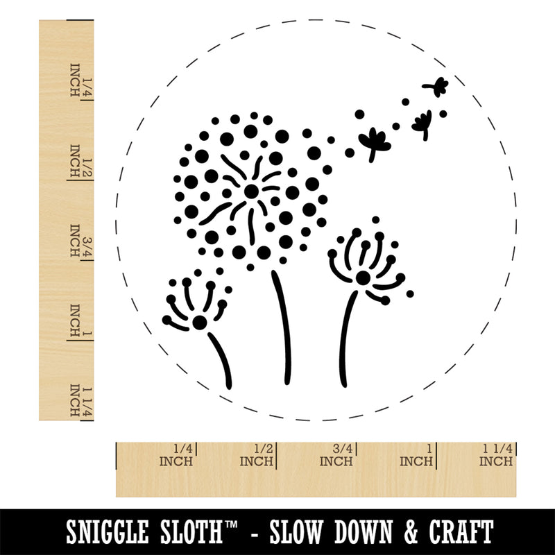 Dandelion Seeds Blowing Away Rubber Stamp for Stamping Crafting Planners