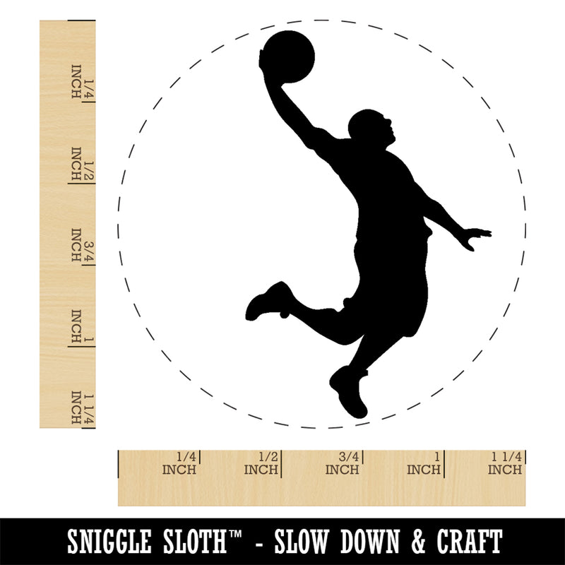 Basketball Player Slam Dunk Sports Rubber Stamp for Stamping Crafting Planners