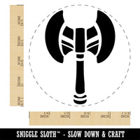 Battle Axe Dwarven Fantasy Weapon Rubber Stamp for Stamping Crafting Planners